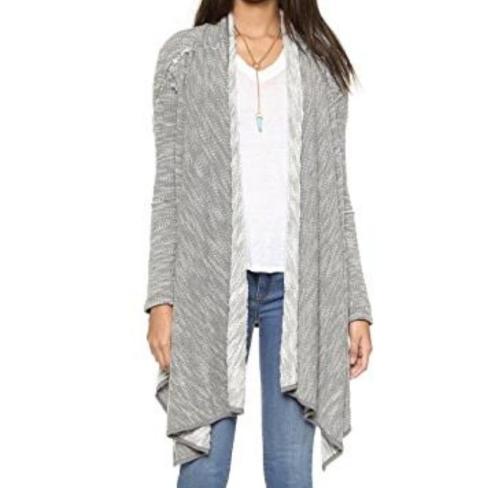 Free People Gray In the Loop Cardigan SZ S